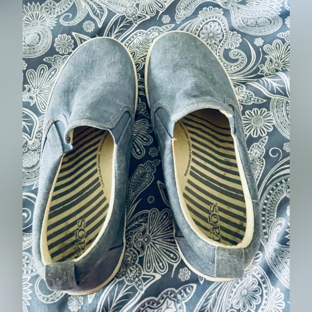 TAOS canvas shoes, size 9US.Only worn to try on at home. GREAT arch support!